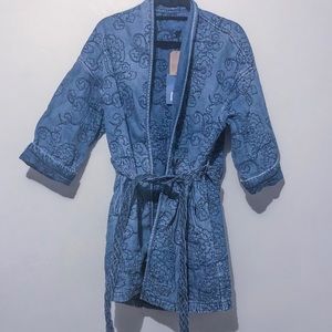 NWT Lucky Brand denim kimono duster jacket
